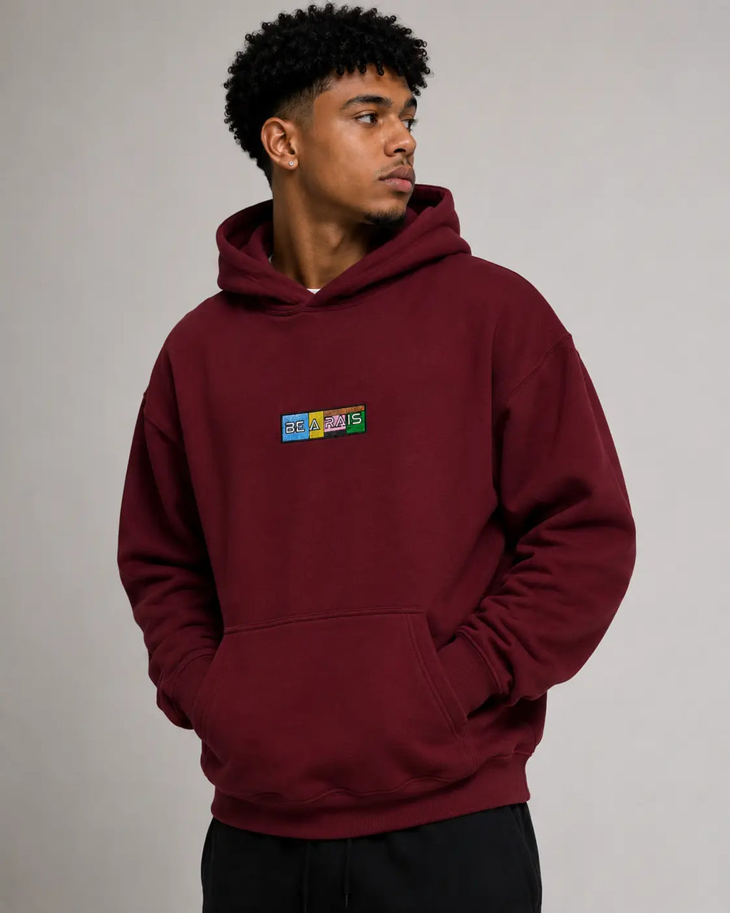 BE A RAIS Essential Hoodie - Bordeaux