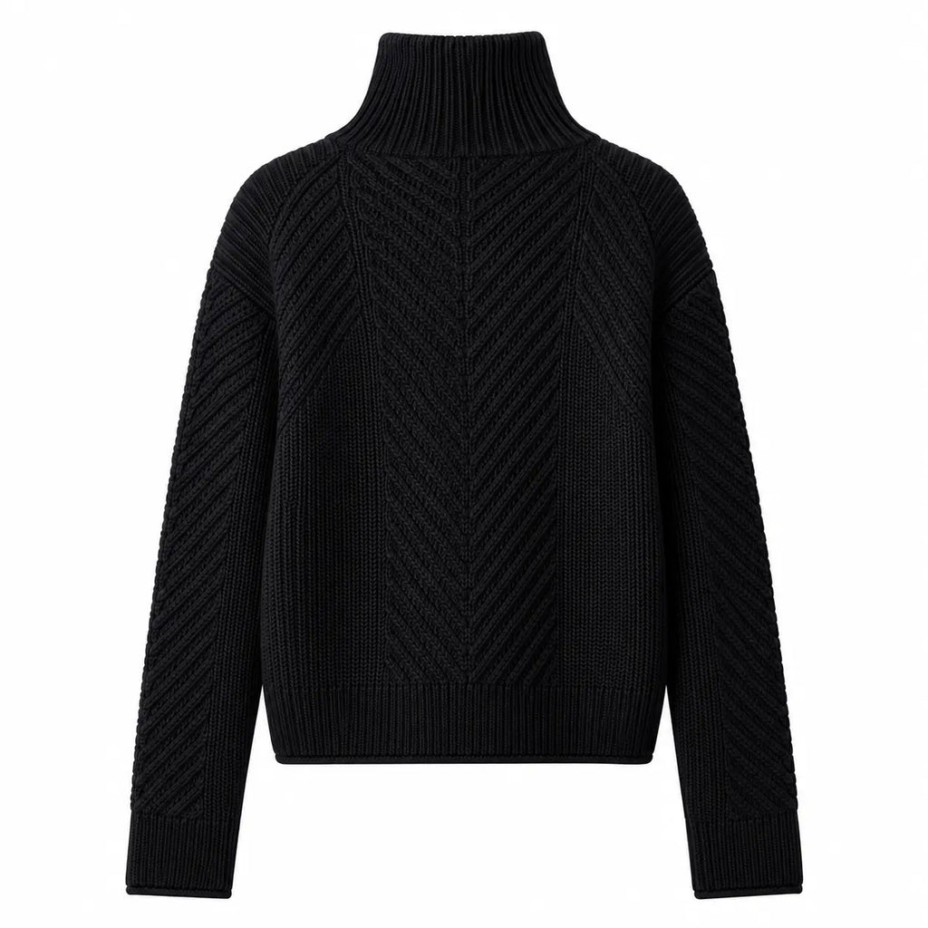 Textured Knit Half-Zip Sweater